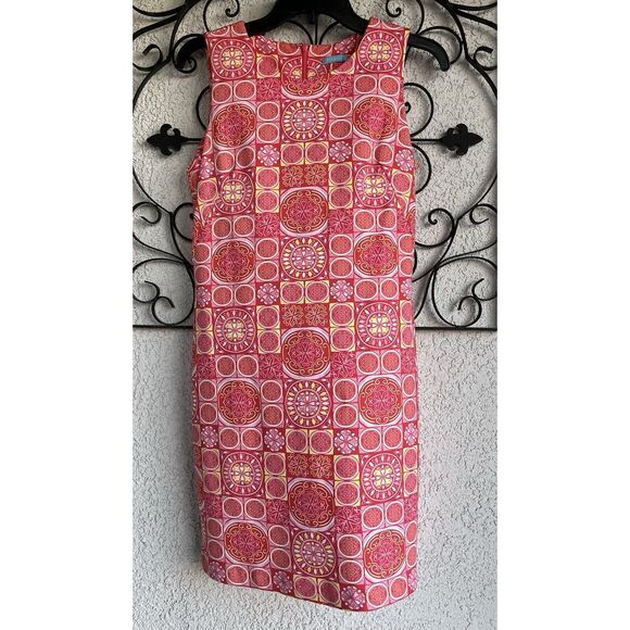 J McLaughlin Boho Cruise Sophia Dress - XS - Pink/ Yellow/ White - Picture 2 of 8